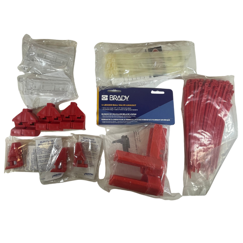 Brady 45249 5" Hand Wheel Keyed Different Padlocks Portable Lockout Kit -1