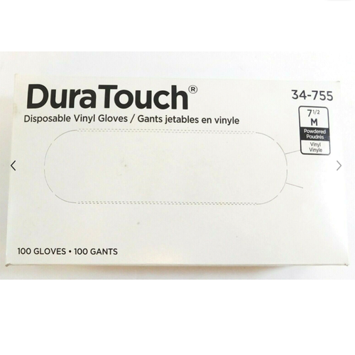 Ansell Duratouch 34-755 7-1/2" Medium Disposable Gloves (Lot of 100)2