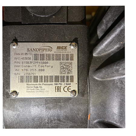 Warren Rupp Sandpiper S15B3PZPPAS000 S15 Non-Metal Ball Valve Diaphragm Pump -3