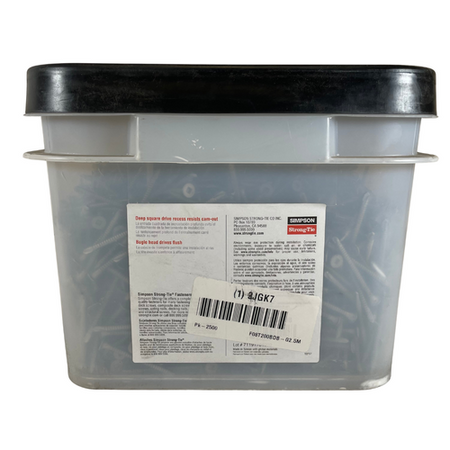 Simpson F08T200BDB #8 x 2" 410 SS Self-Drilling Bugle-Head Screw (Box of 2500) -2