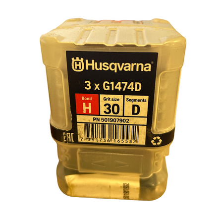 Husqvarna G1474 D 16" 30 Grit Red Double Convex Diamond Tool (Set of 3) -1