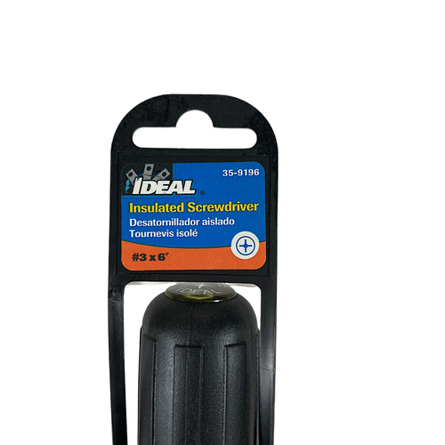Ideal 35-9196 11" x 6" #3 Phillips Cushion Grip Insulated Screwdriver -1