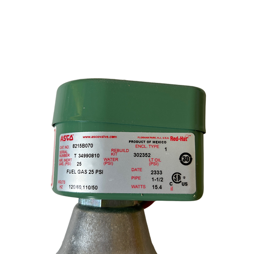 Redhat 8215B070CSA 1-1/2" 110/120V 2-Way 2-Position High Flow Solenoid Valve2