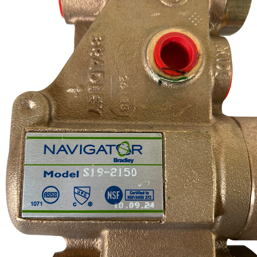 Bradley S19-2150GR 3/4" x 1" 125 PSI 30.3 GPM Thermostatic Mixing Valve -2