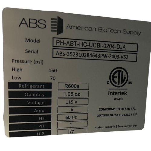 American Biotech Supply PH-ABT-HC-UCBI-0204-DJA 2.5 cu ft 115V Refrigerator -4