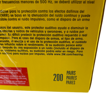 3M 311-4101 Size L 33 dB NRR Disposable Corded Earplugs (Pack of 200 Pairs)3