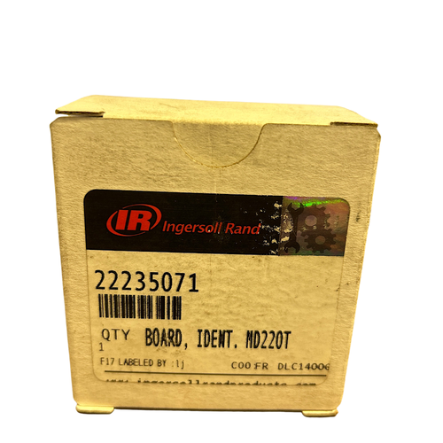 Ingersoll Rand 22235071 Genuine OEM MD220T Identification Board1