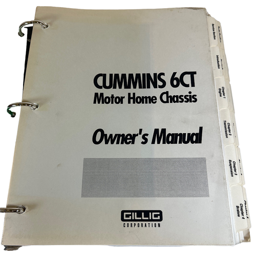 Gillig 6CT Cummins 6CT Motor Home Chassis Owner's Manual2