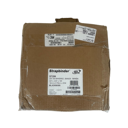 Strapbinder BLJOX0630S 3/4” x 100’ x 0.03” Grade 201 Stainless Steel Banding -3