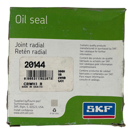 SKF 20144 2" x 3.623" x 0.438" Single Lip CRWH1 Nitrile Rubber Oil Seal -3
