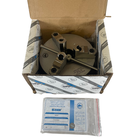 Bison 3205-8" 8" Dia Plain Back #3205 3-Jaw Self-Centering Scroll Chuck -5