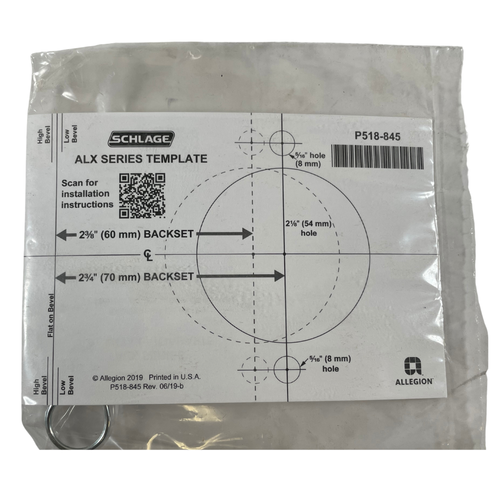 Schlage ALX10S 2-3/4" G2 Satin Chrome Brass Keyless Passage Lever Locksets -3