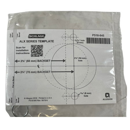 Schlage ALX10S 2-3/4" G2 Satin Chrome Brass Keyless Passage Lever Locksets -3