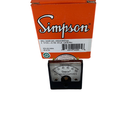 Simpson 04295 Wide-Vue Analog Panel Meter DC Microamperes -0