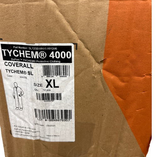 DuPont SL125BWHXL001200 Size XL Collared Tychem(R) 4000 Coverall (Pack of 12) -2
