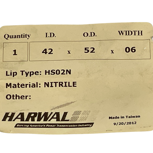 Harwal 42X52X06 40 mm x 52 mm x 6 mm Nitrile Rubber Oil Seal -1