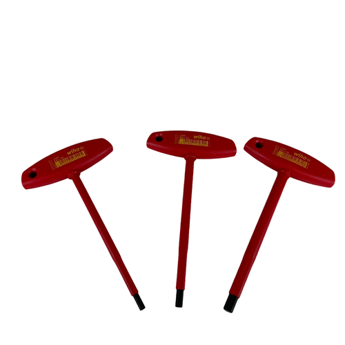 Wiha 334N 8 mm x 150 mm Insulated T-Handle Hexagonal Screwdriver (Lot of 3) -0