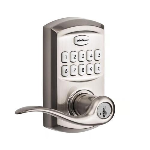 Kwikset 917-TNL-15-SMT-CP-RCALFD SmartCode Satin Nickel Keyless Entry Lever0