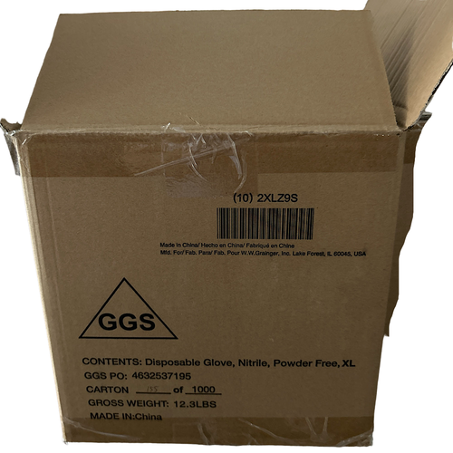 Condor 2XLZ9 Size X-Large Powder-Free Blue Disposable Gloves (Case of 1000) -2