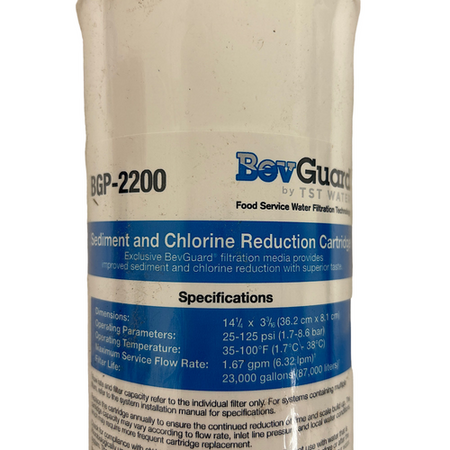 Bevguard BGC-2200 1.67 GPM 0.5 Micron 125 PSI Carbon Block Filter1