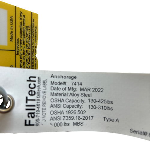 Super Anchor Safety 8510 Standing Seam Roof Anchor Kit2