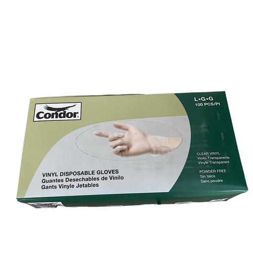 Condor 3BA44D Size Large Powder-Free Clear Disposable Gloves (Case of 1000) -0