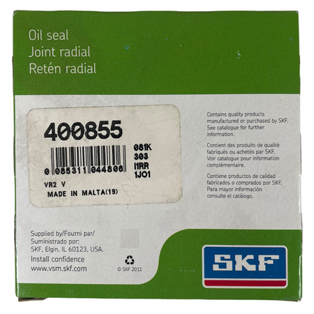 SKF 400855 3.268" to 3.465" x 0.531" VR2 Fluorcarbon Rubber V-Ring Seal5