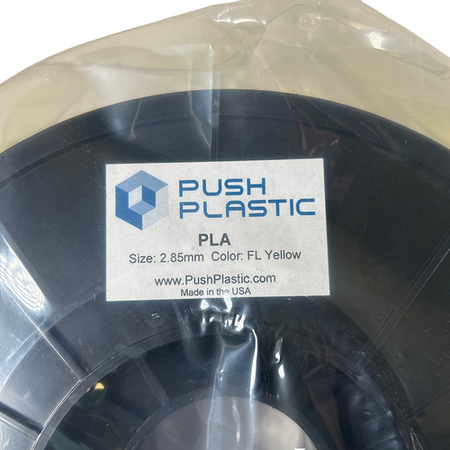 Push Plastic PLA2.85MMFLUYLW 2.85 mm FL Yellow 3D Printer Consumables Lot of 2 -1