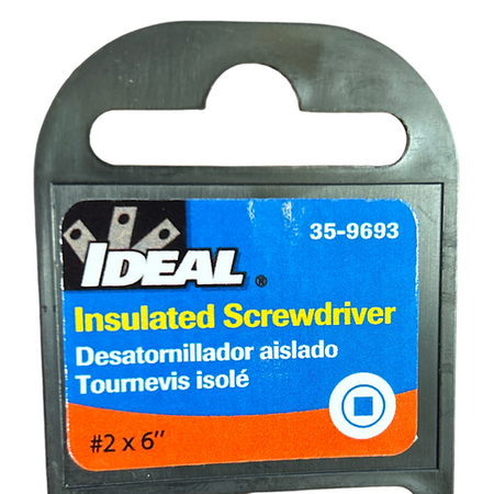 Ideal 35-9693 10-1/4" x 6" #2 Tip Size Insulated Screwdriver (Lot of 2)1