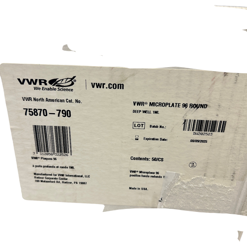 VWR 75870-790 1 mL 96-Well Round Deep Microplates (Case of 50) -3