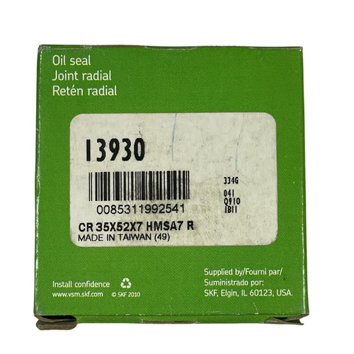 SKF 13930 35 mm x 52 mm x 7 mm Double Lip HMSA7 Nitrile Rubber Oil Seal -3