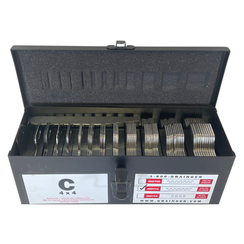 Stainless Steel 36D711 130-Piece Grade 18-8 Tabbed Slotted Shim Assortment -2