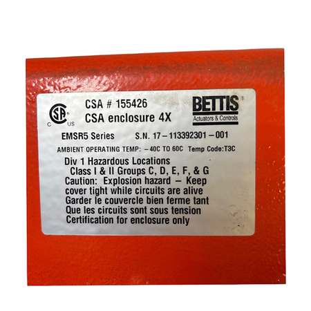 Bettis EM SR5M-90-C7-02-307/12 Electric Valve Actuator/Kinetrol -3