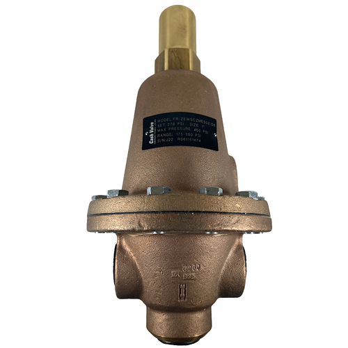 Cash Valve 13722-0278 Bronze Adjustable Back Pressure Relief Valve -0