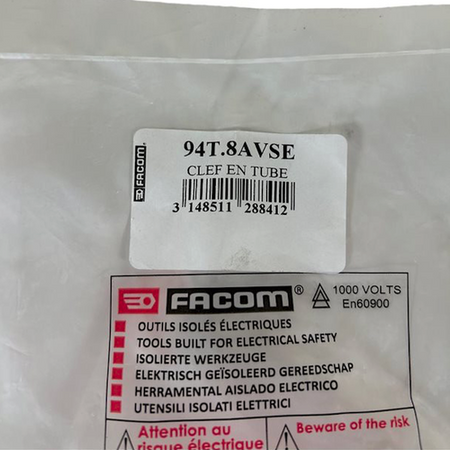 Facom 94T.8AVSE 6 Point Single End Steel Box End Wrench 8mm -1