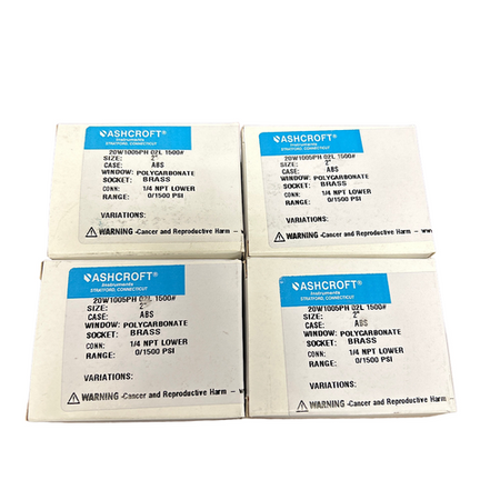 Ashcroft 20W1005PH 02L 1500# 2" Dial Commercial Pressure Gauge (Lot of 4) -1