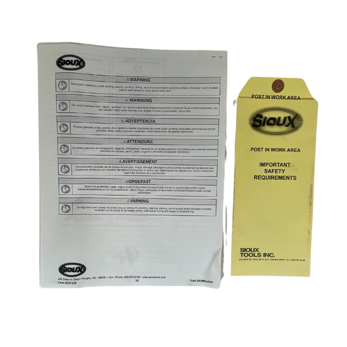 Sioux SWG10A1245 4-1/2" x 5/8"-11 12000 RPM 35 CFM Air Angle Grinder -3