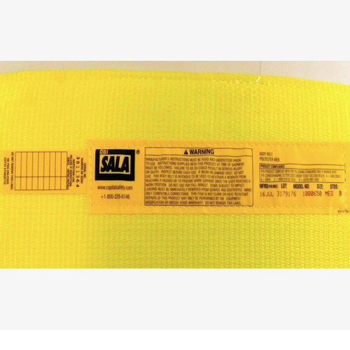 DBI Sala 1000650 Size Medium Yellow Monkey Board/Derrick Belt1