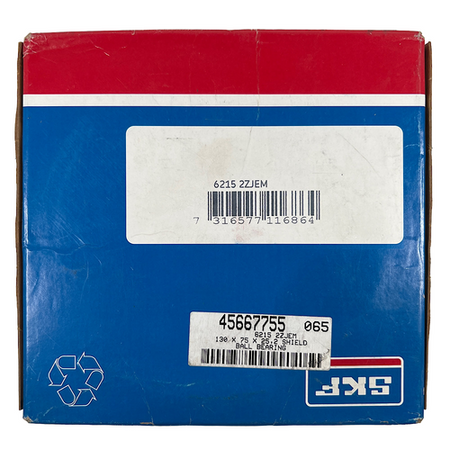 SKF6215 2ZJEM 75 mm x 130 mm x 25 mm Round Bore Deep Groove Ball Bearing -1