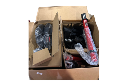 Banner Stakes PL4000-R 42" x 15' 5 Number of Posts Red Belt Barrier System -0