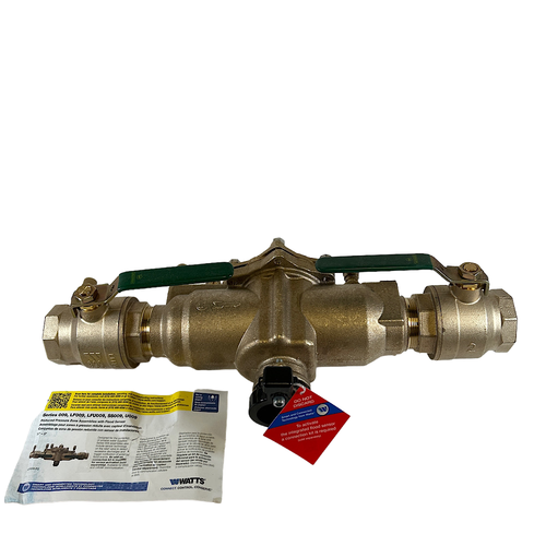 Watts 2 LF009-QT-FS 2" Lead-Free Reduced Pressure Zone Backflow Preventer -0