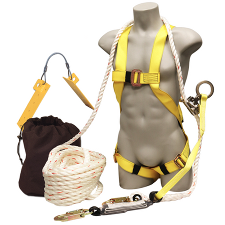 FrenchCreek RK-25 25' x 5/8" 3-Strand Polyblend Rope Deluxe Roofer's Kit -0