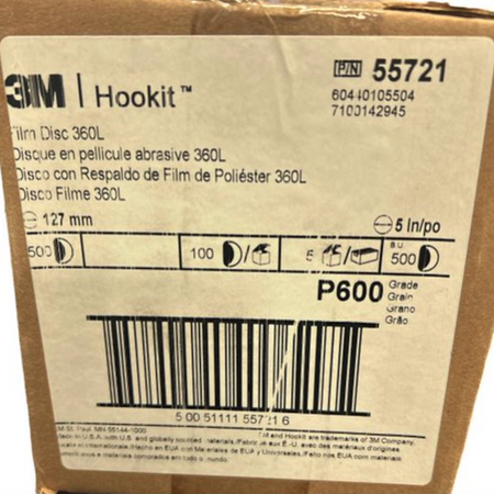 3M 7100142945 5" P600 Grit 12000 RPM 360L Aluminum Oxide Film Disc1