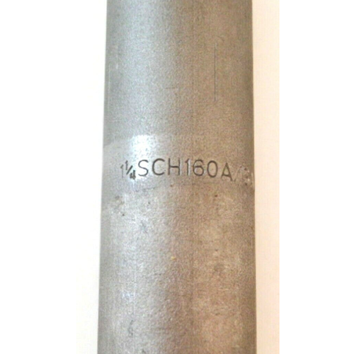 Beck SCH160A/SA106B 1-1/4" x 8" Schedule 160 Black Steel Threaded Pipe Nipple -1