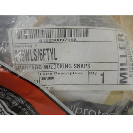 Miller 8095-70/MYK 310 Lb Size M Full Body Harness with Back D-Ring -2