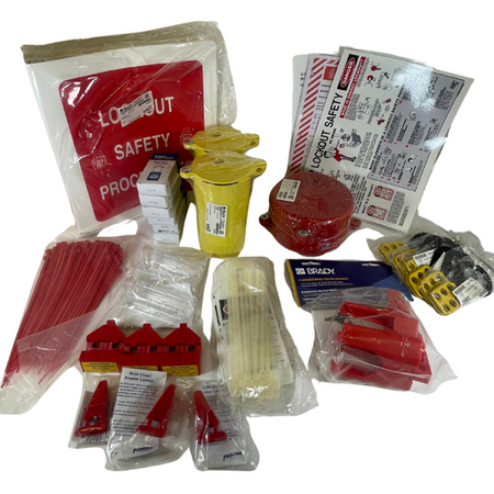 Brady 45249 5" Hand Wheel Keyed Different Padlocks Portable Lockout Kit -0