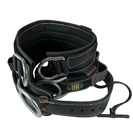 Honeywell Miller 8449-1/D24BK 40" - 50" Black Leather Body Belt -0