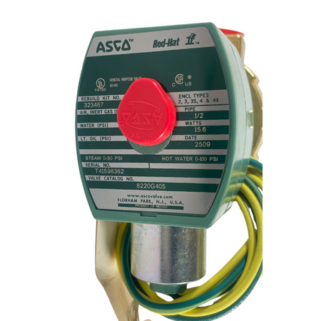 Asco Redhat 8220G405 1/2" Pipe 24V 2-Way Normally Closed Solenoid Valve -3