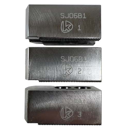 Kitagawa SJ06B1 Square Serrated Lathe Chuck Jaw (Lot of 3)2