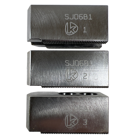 Kitagawa SJ06B1 Square Serrated Lathe Chuck Jaw (Lot of 3)2